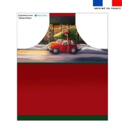 Patron imprimé pour tablier enfant motif souris Noel - Création Stillistic