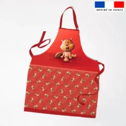 Patron imprimé pour tablier enfant motif bébé castor - Création Stillistic