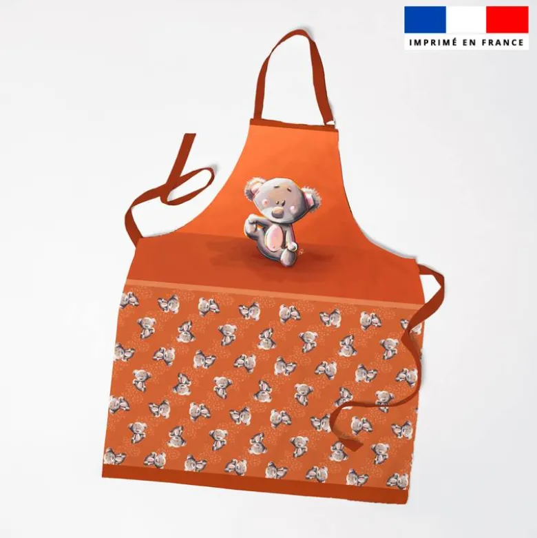 Patron imprimé pour tablier enfant motif bébé koala - Création Stillistic