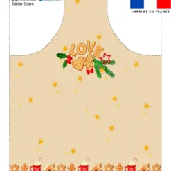 Patron imprimé pour tablier enfant motif pain d'épice