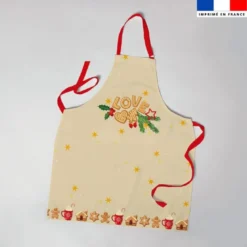 Patron imprimé pour tablier enfant motif pain d'épice
