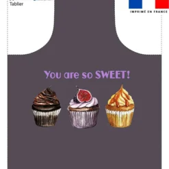 Patron imprimé pour tablier gourmandises figue - Création Cat&Colours