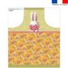 Patron imprimé pour tablier lapin printanier jaune - Création Stillistic