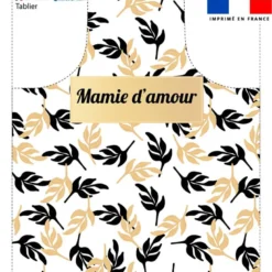 Patron imprimé pour tablier motif mamie d'amour