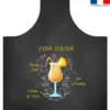 Patron imprimé pour tablier motif piña colada