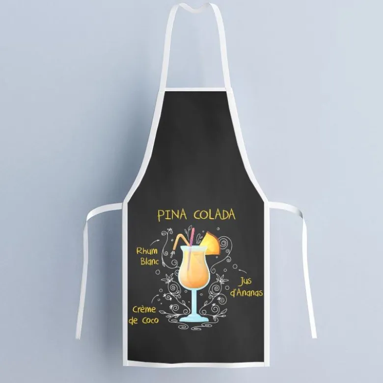 Patron imprimé pour tablier motif piña colada