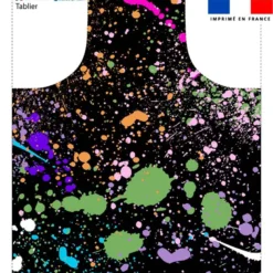 Patron imprimé pour tablier motif tâche de peinture