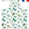 Patron imprimé pour tablier motif papillons d'automne bleu - Création Lili Bambou Design