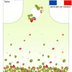 Patron imprimé pour tablier motif fraise
