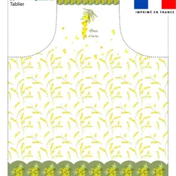 Patron imprimé pour tablier motif mamie mimosa