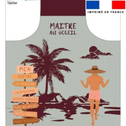 Patron imprimé pour tablier motif maître au soleil