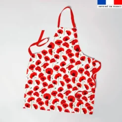 Patron imprimé pour tablier motif coquelicot