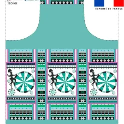 Patron imprimé pour tablier motif cirque bleu - Création Lili Bambou Design