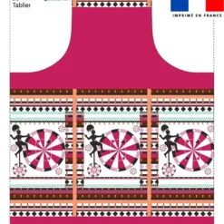 Patron imprimé pour tablier motif cirque rose - Création Lili Bambou Design