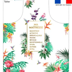 Patron imprimé pour tablier motif maîtresse