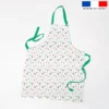 Patron imprimé pour tablier motif coeur d'artichaut rose et vert - Création Lili Bambou Design