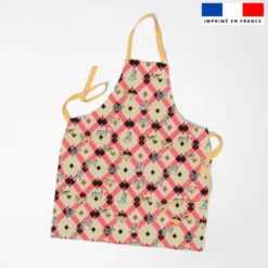 Patron imprimé pour tablier motif petits chiens - Création Lili Bambou Design