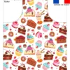Patron imprimé pour tablier motif cupcake