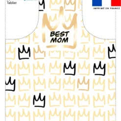 Patron imprimé pour tablier motif best mom