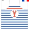 Patron imprimé pour tablier motif homard