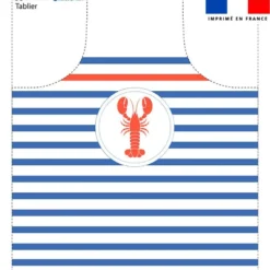 Patron imprimé pour tablier motif homard