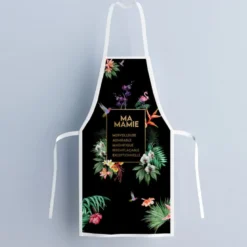 Patron imprimé pour tablier noir motif mamie