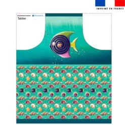 Patron imprimé pour tablier poisson réglisse - Création Stillistic