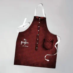 Patron imprimé pour tablier rouge motif papa