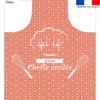 Patron imprimé pour tablier rouge motif grande cheffe