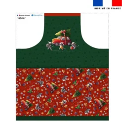 Patron imprimé pour tablier souris de noel vert - Création Stillistic