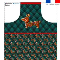 Patron imprimé pour tablier Teckel renne de Noël - Création Stillistic