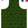 Patron imprimé vert pour tablier jonquilles - Création Cat&Colours