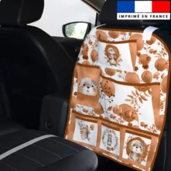 Patron pour organisateur de voiture motif loutre aquarelle + Coupon pochette Offert
