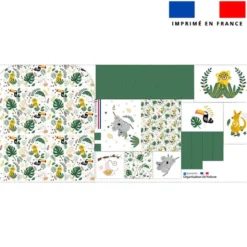 Patron pour organisateur de voiture motif animaux de la jungle + Coupon pochette Offert