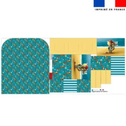 Patron pour organisateur de voiture motif lion pirate + Coupon pochette Offert - Création Stillistic