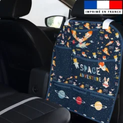 Patron pour organisateur de voiture motif animaux dans l'espace + Coupon pochette Offert