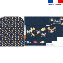 Patron pour organisateur de voiture motif animaux dans l'espace + Coupon pochette Offert