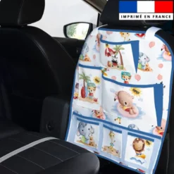 Patron pour organisateur de voiture motif animaux d'été + Coupon pochette Offert