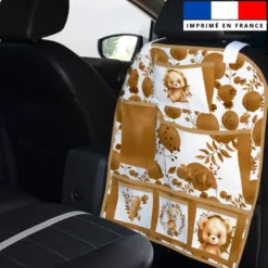 Patron pour organisateur de voiture motif ourson aquarelle + Coupon pochette Offert