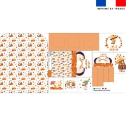 Patron pour organisateur de voiture motif animaux d'automne + Coupon pochette Offert