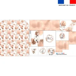 Patron pour organisateur de voiture motif agneau aquarelle + Coupon pochette Offert