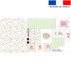 Patron pour organisateur de voiture motif animaux aquarelle + Coupon pochette Offert