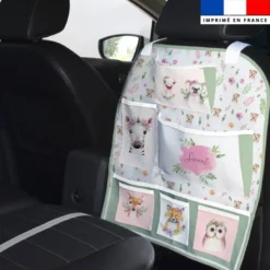 Patron pour organisateur de voiture motif animaux aquarelle + Coupon pochette Offert