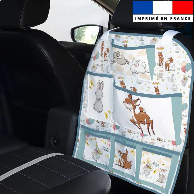 Patron pour organisateur de voiture motif animaux de la clairière + Coupon pochette Offert