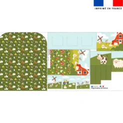 Patron pour organisateur de voiture motif animaux de la ferme + Coupon pochette Offert