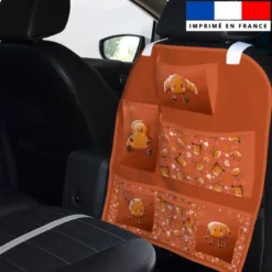 Patron pour organisateur de voiture motif amis ptit déj + Coupon pochette Offert - Création Stillistic