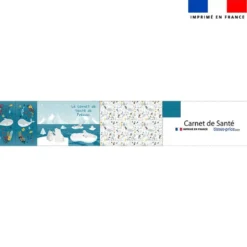 Patron protège carnet de santé personnalisé - Animaux marins pôle nord