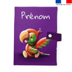 Patron protège carnet de santé personnalisé - Bébé perroquet - Création Stillistic