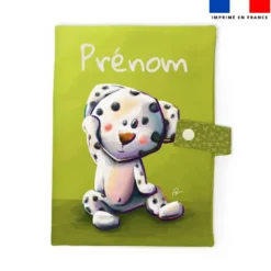 Patron protège carnet de santé personnalisé - Bébé dalmatien - Création Stillistic