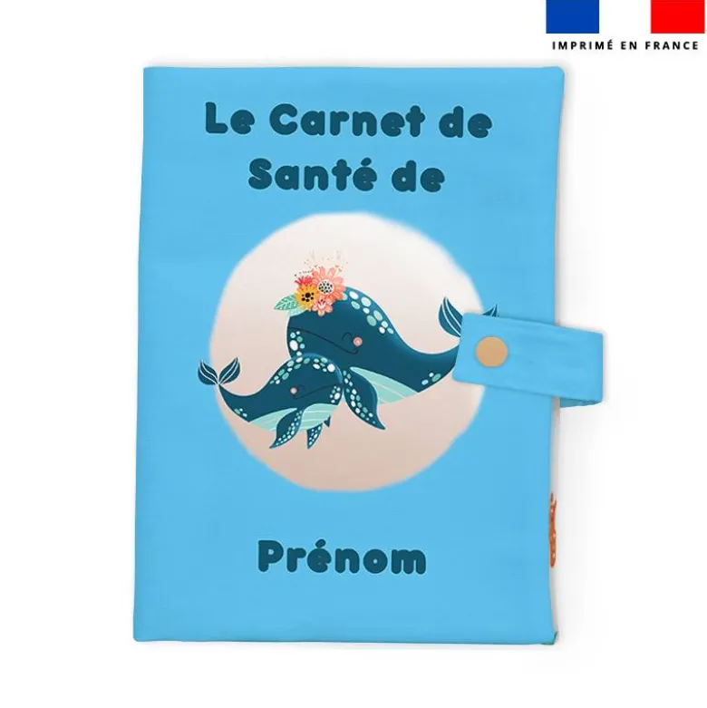 Patron protège carnet de santé personnalisé - Animaux de l'océan